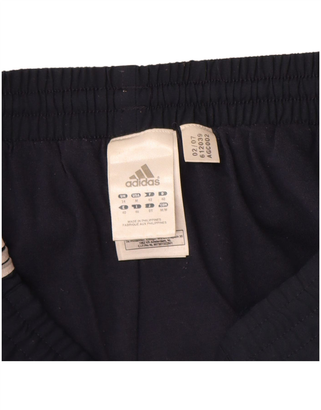 Adidas Damen Sportshorts UK 14 Medium Marineblau Polyester