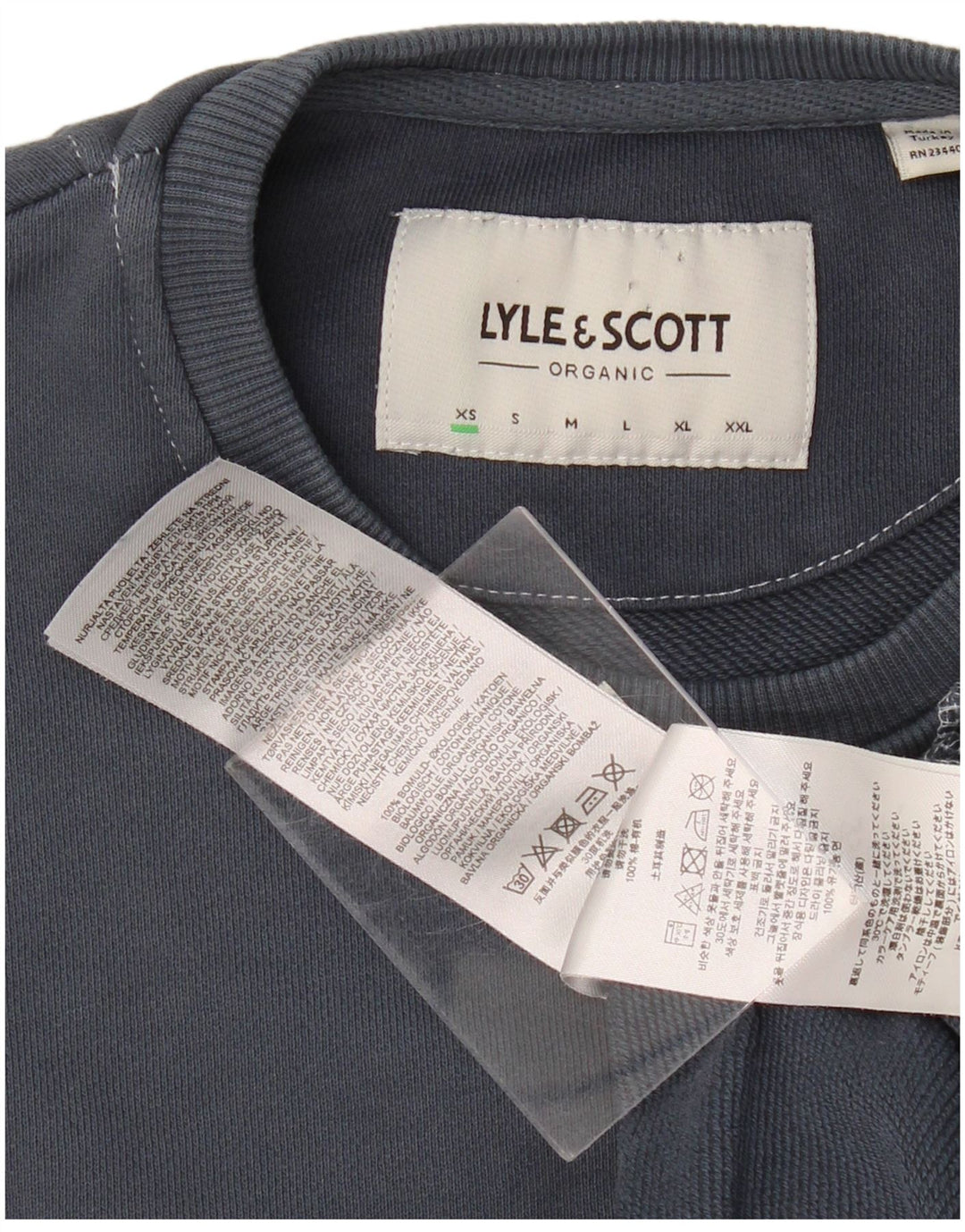 LYLE & SCOTT Mens Sweatshirt Jumper XS Navy Blue Cotton