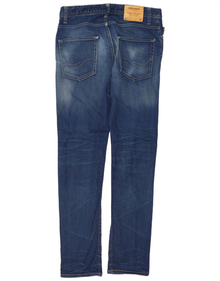 JACK & JONES Mens Slim Jeans W32 L32 Blue Cotton