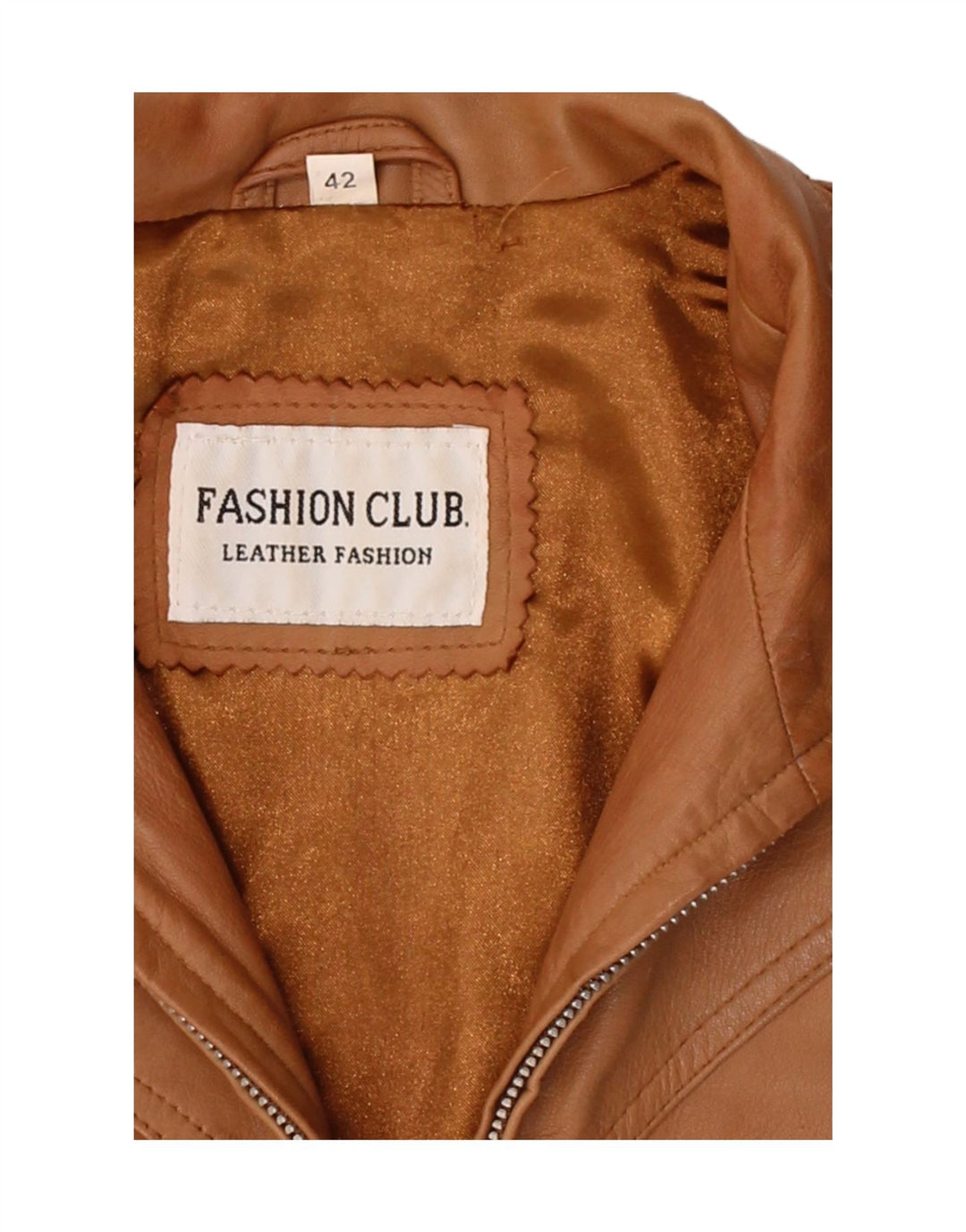 VINTAGE Womens Leather Jacket IT 42 Medium Brown Leather Vintage Vintage and Second-Hand Vintage from Messina Hembry 