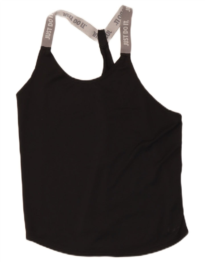 Nike Womens Graphic Vest Top UK 8 Small Black Colourblock Polyester