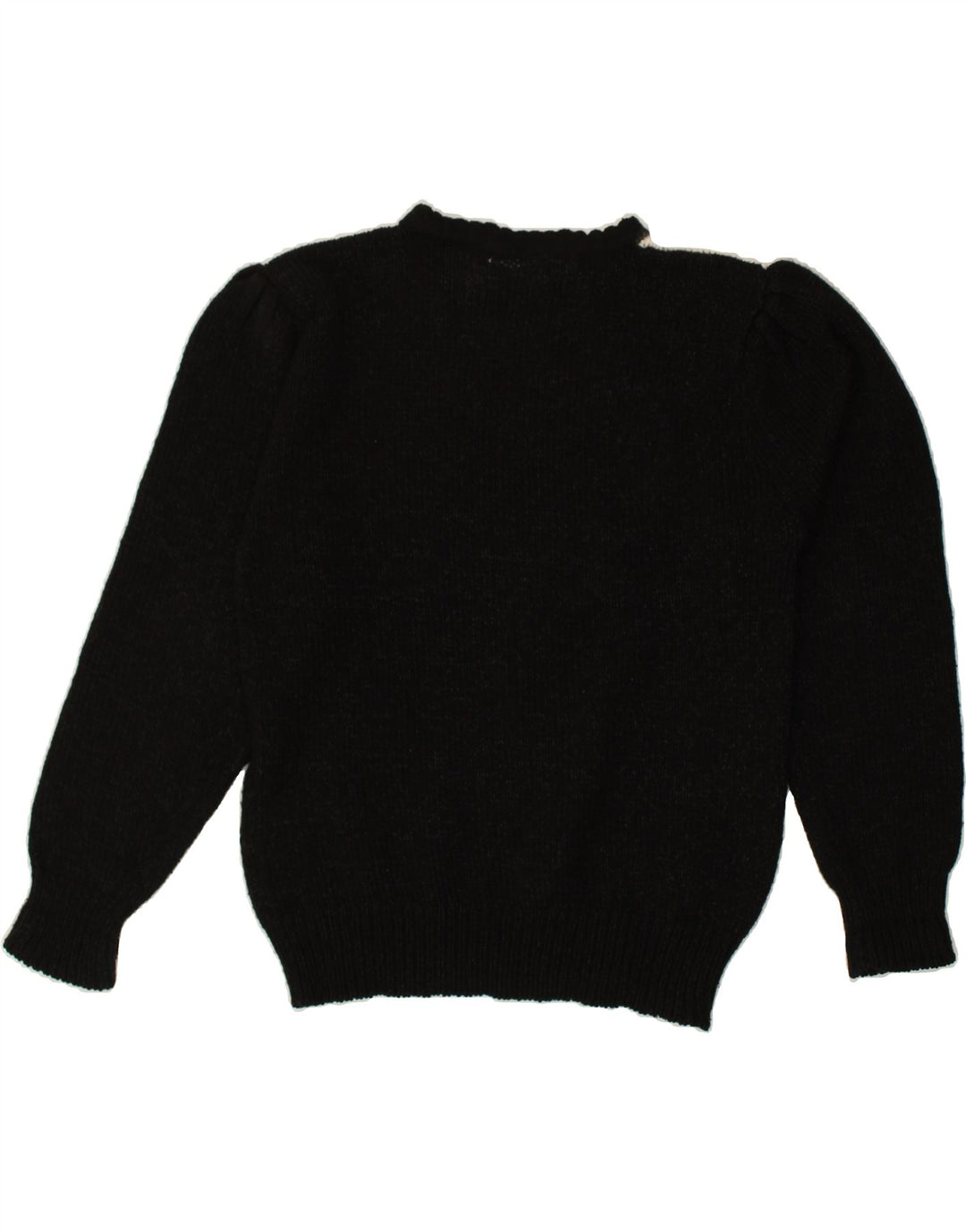INTERNATIONAL Womens Crew Neck Jumper Sweater UK 16 Large Black Floral | Vintage International | Thrift | Second-Hand International | Used Clothing | Messina Hembry 