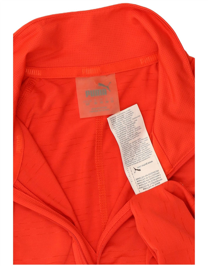 Puma Womens Zip Neck Pullover Træningsdragt Top UK 10 Small Red Polyester