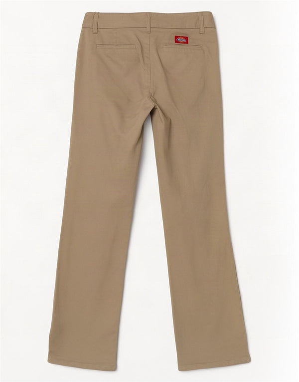 Dickies Womens Bootcut Casual Trousers US 7 Medium W30 L31 Beige Cotton
