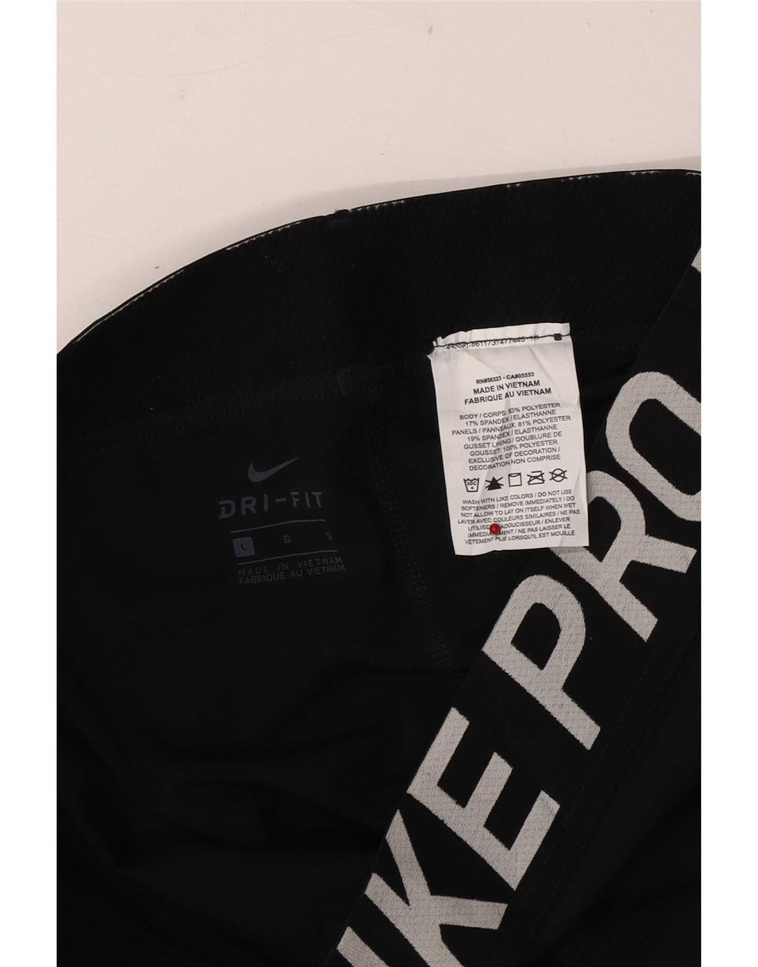 Leggings grafici Nike da donna grandi in poliestere nero