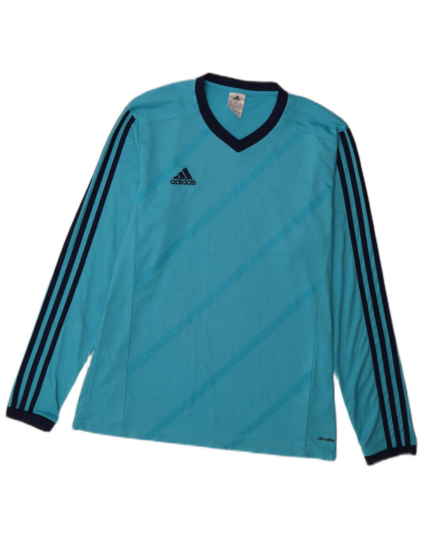 Adidas Mens Climalite Top Long Sleeve Medium Blue Polyester