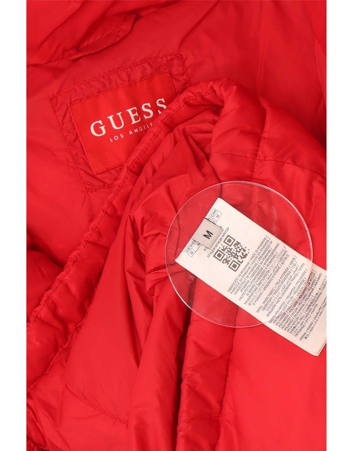 Jaqueta acolchoada grande feminina Guess UK 14 poliamida vermelha média
