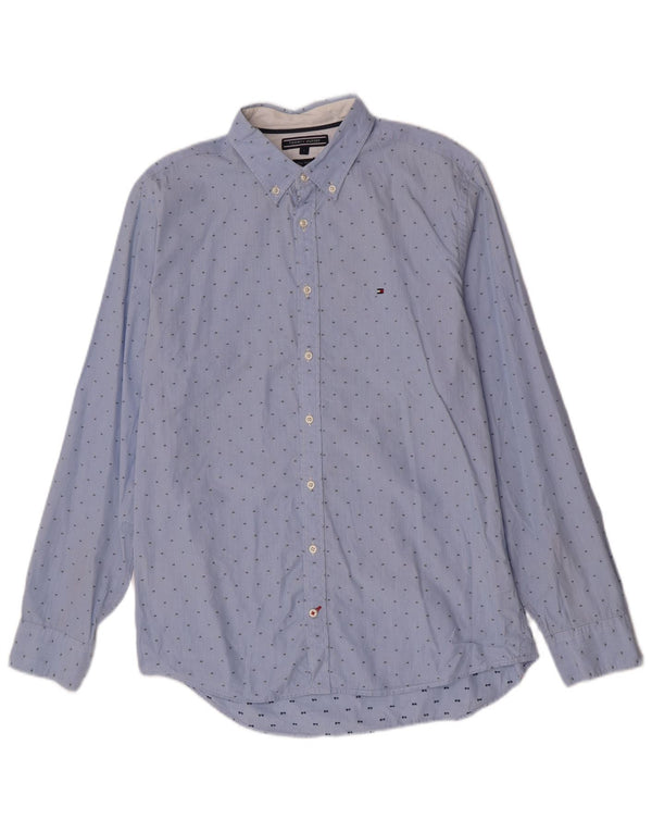 Tommy Hilfiger Chemise Homme Large Bleu Rayure Coton