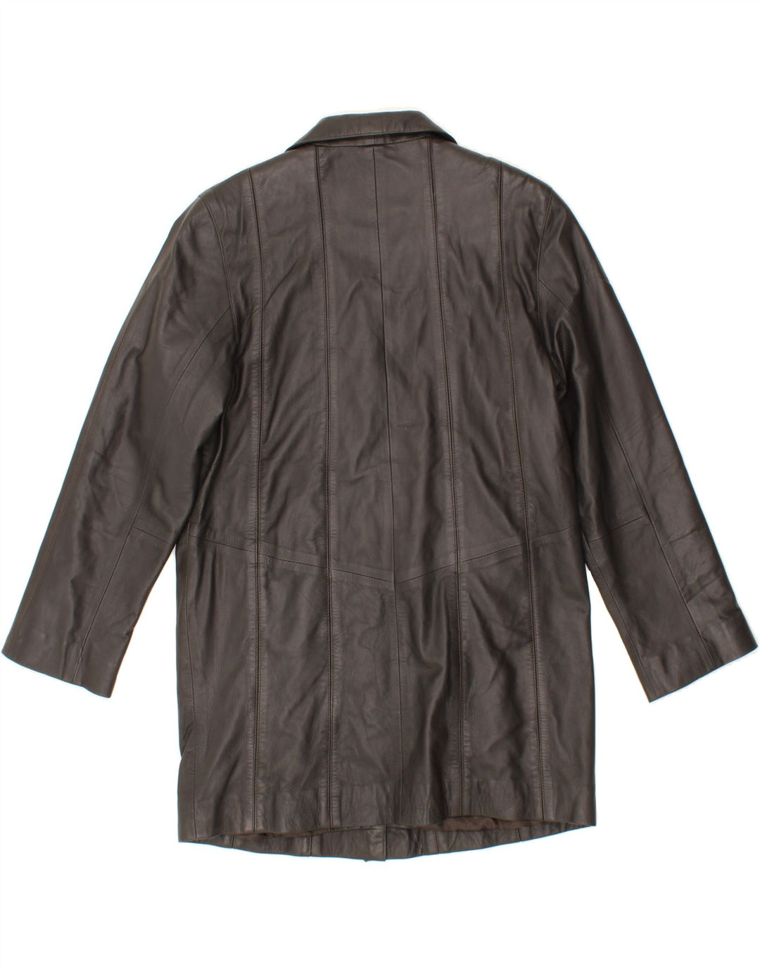 VINTAGE Womens Leather Coat UK 12 Medium  Black Leather Vintage Vintage and Second-Hand Vintage from Messina Hembry 
