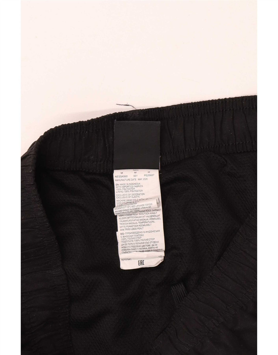 Nike Herren Sportshorts Medium Schwarz Polyester