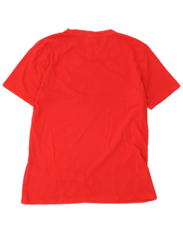 Hugo Boss Herren-T-Shirt mit Grafik, Größe S, rote Baumwolle