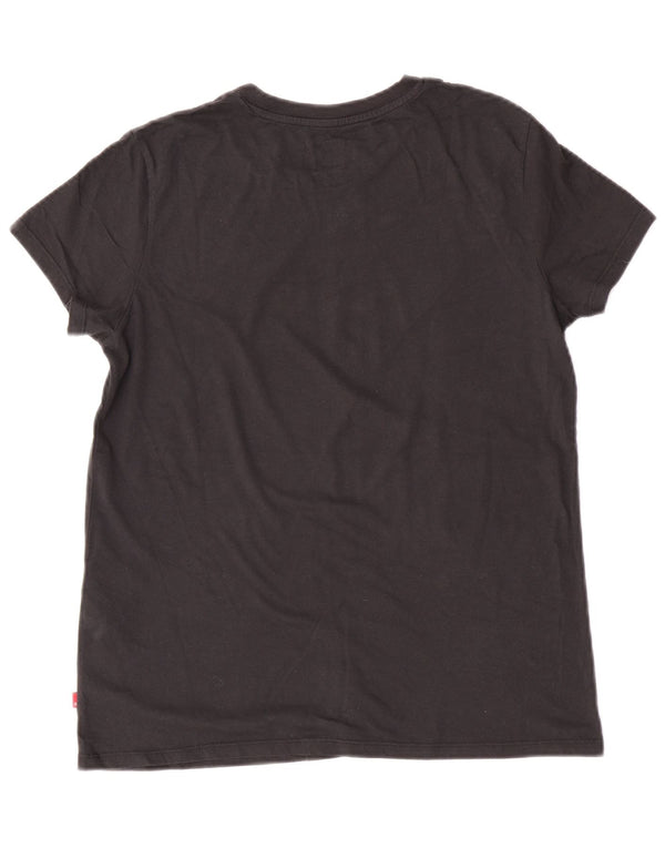 Levi's Womens Graphic T-Shirt Top UK 14 Medium Black Cotton