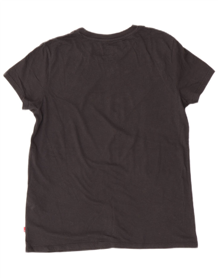 Levi's Womens Graphic T-Shirt Top UK 14 Medium Black Cotton