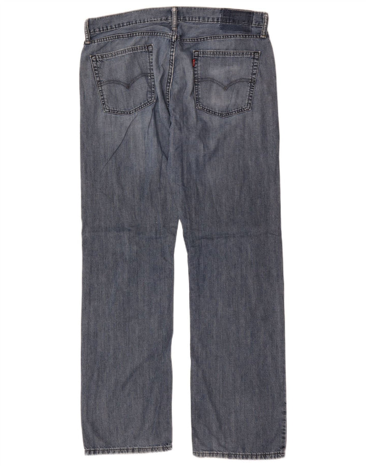 Levi's Womens Straight Jeans W36 L34 Blue Cotton