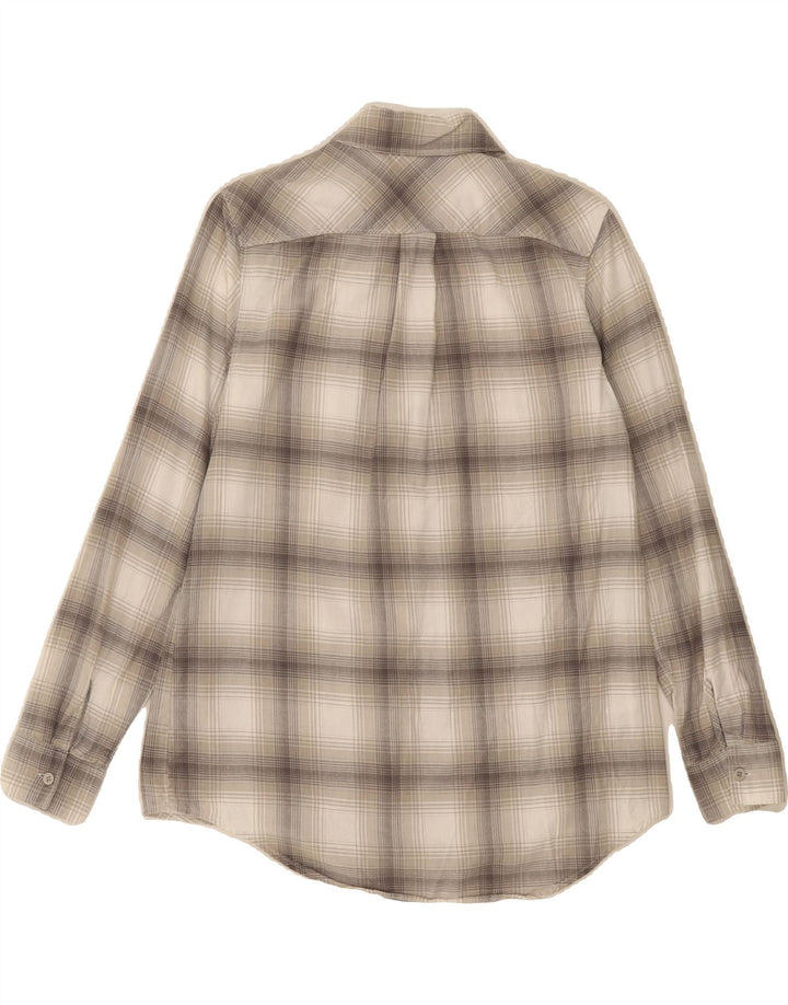 EDDIE BAUER Womens Classic Fit Shirt UK 14 Medium Grey Check Cotton Vintage Eddie Bauer and Second-Hand Eddie Bauer from Messina Hembry 