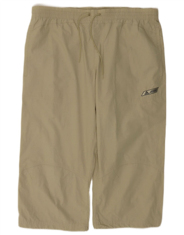 Adidas Mens Capri Tracksuit Trousers Medium Khaki Polyester