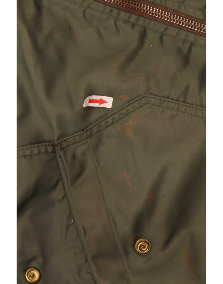 Carrera Veste Bomber Homme UK 40 Large Kaki Colourblock Polyamide