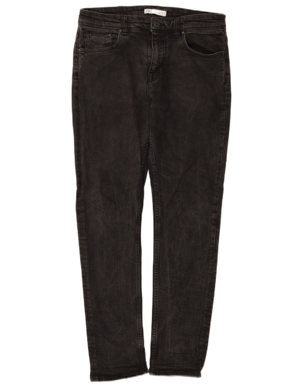 Zara Mens Slim Jeans EU 42 Grande W32 L31 Algodón Negro