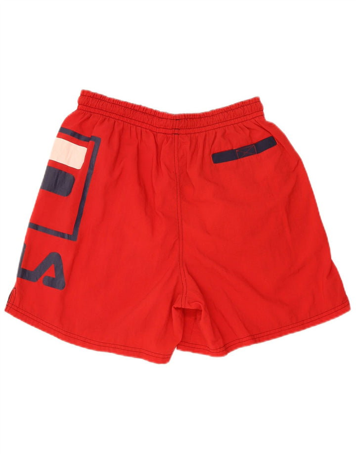 Fila Mens Graphic Sport Shorts Medium Red Nylon