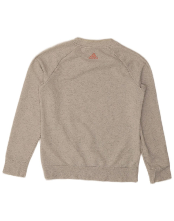 Felpa grafica da donna Adidas Jumper UK 8 Small Grey Flecked