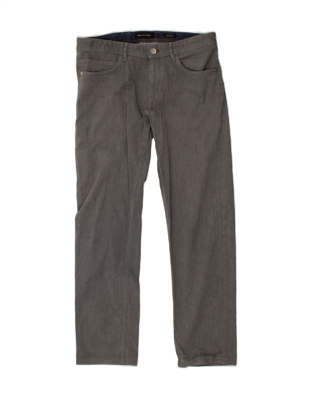 MASSIMO DUTTI Womens Straight Casual Trousers EU 40 Medium W30 L28 Grey Vintage Massimo Dutti and Second-Hand Massimo Dutti from Messina Hembry 