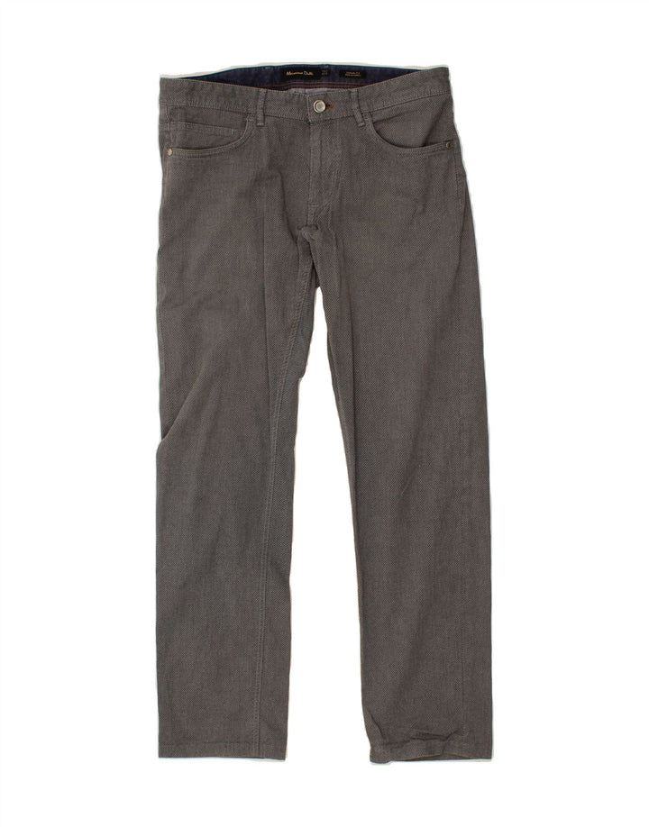 MASSIMO DUTTI Womens Straight Casual Trousers EU 40 Medium W30 L28 Grey Vintage Massimo Dutti and Second-Hand Massimo Dutti from Messina Hembry 