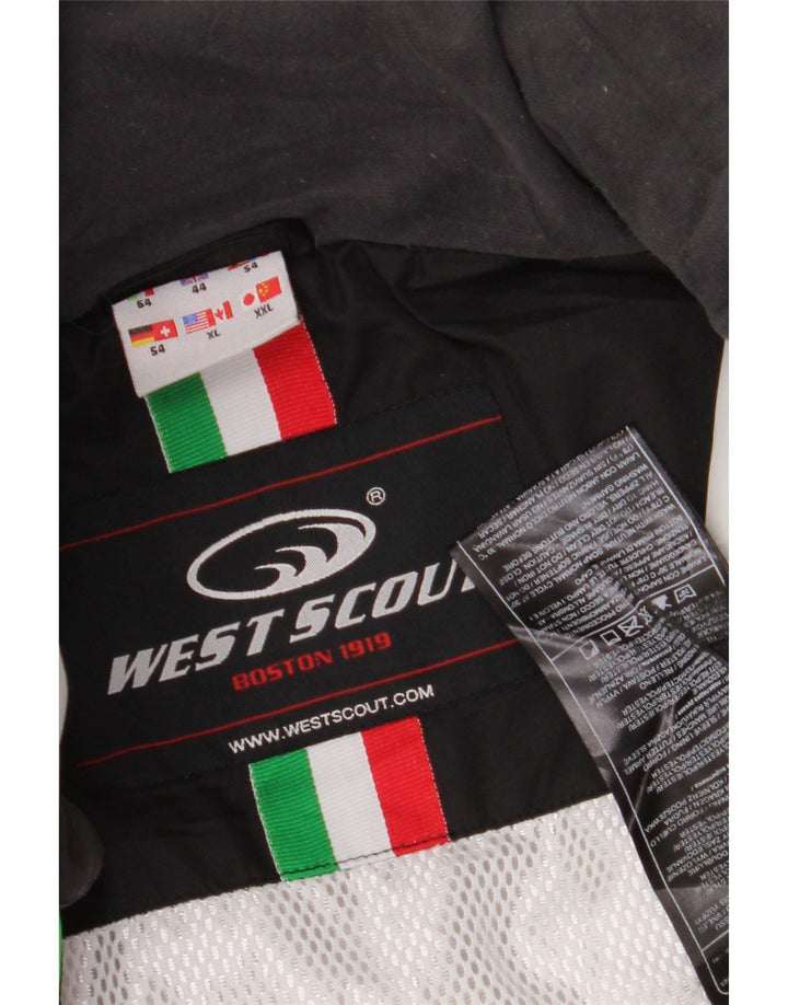 West Scout Mens Windbreaker Jacket UK 44 2XL White Colourblock Polyester