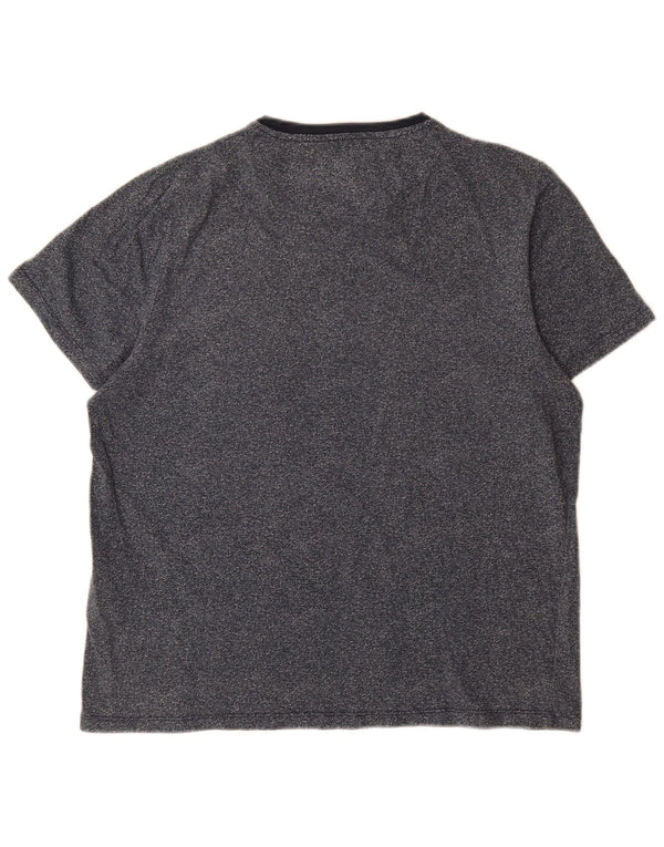 Ted Baker T-Shirt Homme Taille 4 Grand Bleu Marine Moucheté Coton