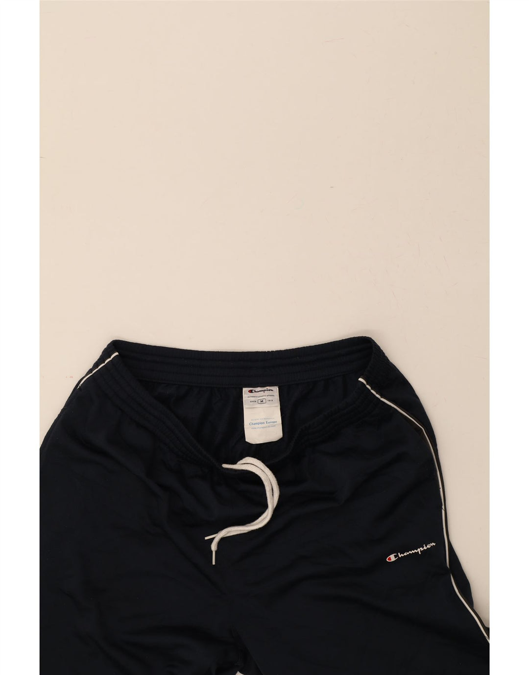 CHAMPION Mens Tracksuit Trousers Medium  Navy Blue Polyester Vintage Champion and Second-Hand Champion from Messina Hembry 