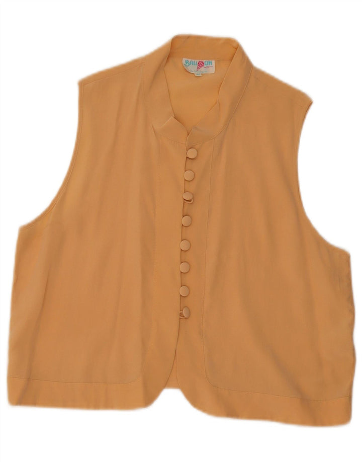 Balloon Womens Sleeveless Oversized Blouse Top IT 40 Small Beige Silk