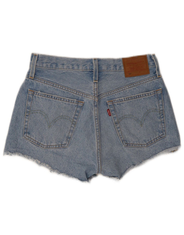 Levi's Womens 501 Distressed Denim Shorts W26 Små blå bomuld