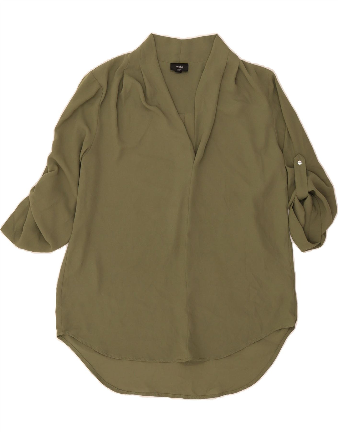 MOSSIMO Womens 3/4 Sleeve Pullover Shirt UK 14 Medium Green Polyester Vintage Mossimo and Second-Hand Mossimo from Messina Hembry 