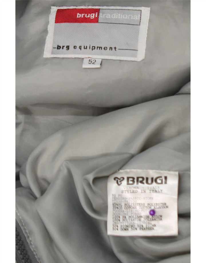 Jaqueta masculina acolchoada com capuz Brugi IT 52 XL poliéster cinza