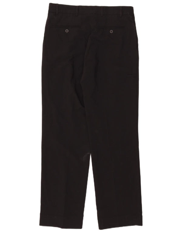 Marks & Spencer Womens Straight Suit Trousers W32 L31 Black Polyester