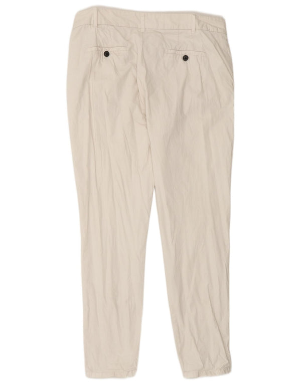 Zara Womens Slim Chino Trousers Medium W32 L30 White Cotton