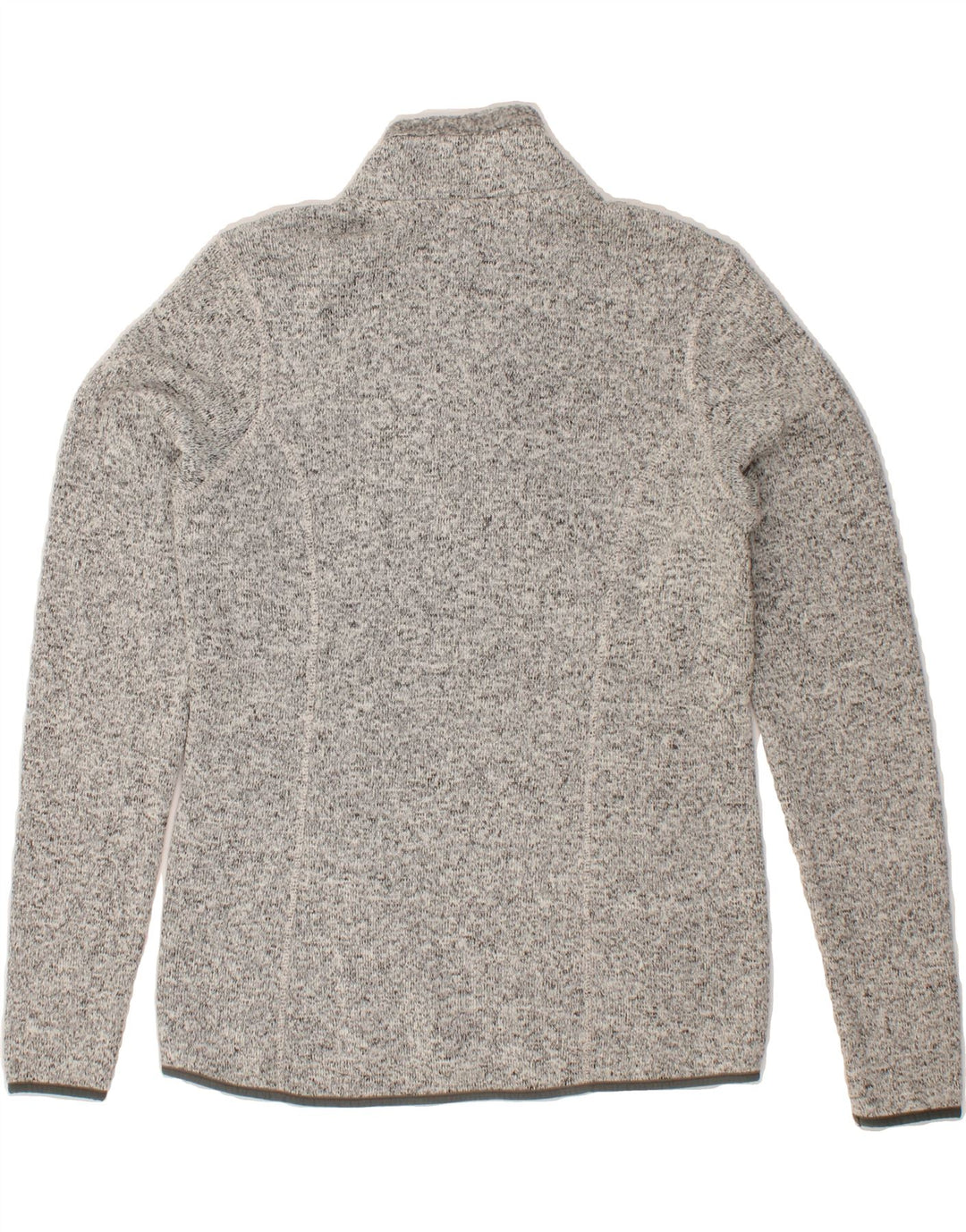 EDDIE BAUER Womens Shawl Neck Jumper Sweater UK 14 Medium Grey Flecked Vintage Eddie Bauer and Second-Hand Eddie Bauer from Messina Hembry 