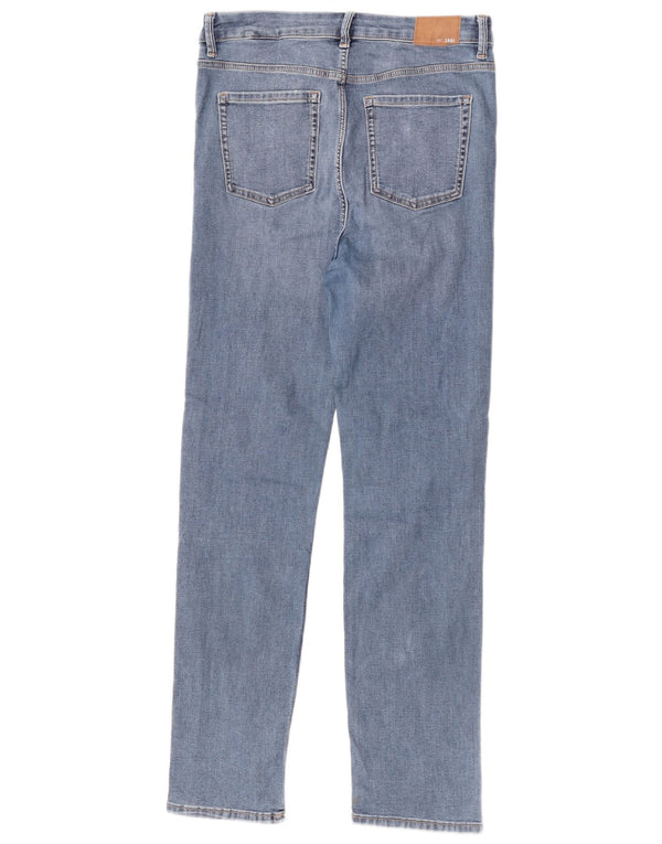 Calça jeans feminina Marks & Spencer The Sienna Straight UK 12 médio W30 L30 azul