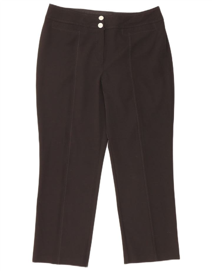 MARKS & SPENCER Womens Cropped Trousers UK 12 Medium W30 L24 Black
