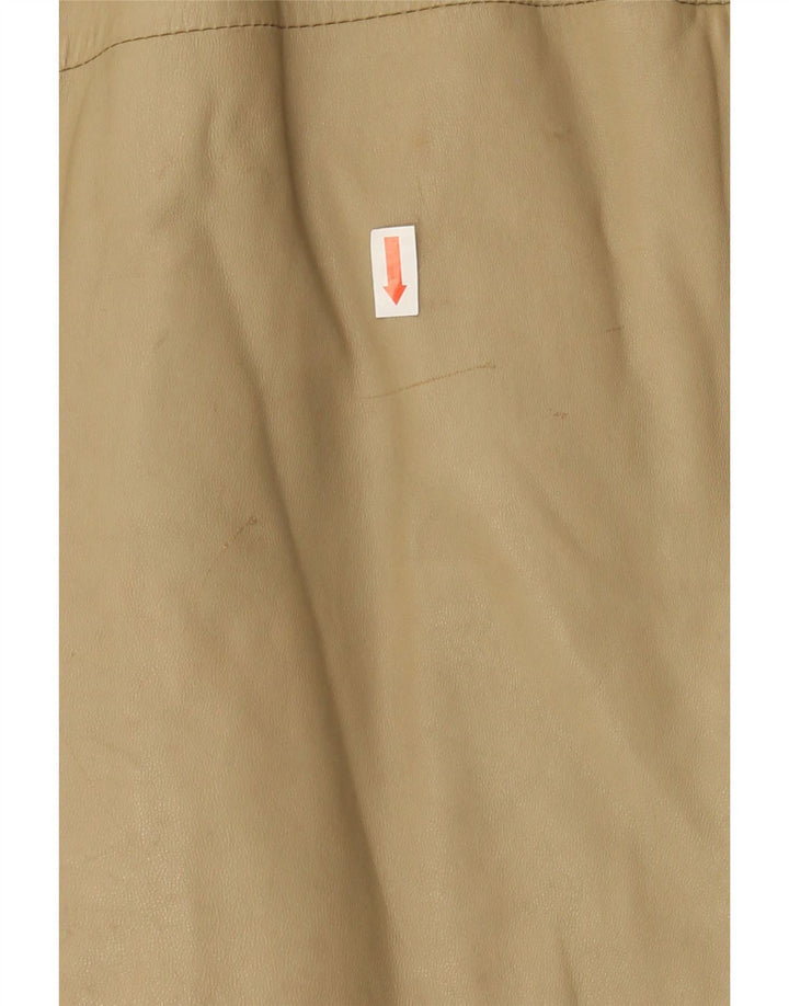 BRECO'S Mens Leather Jacket IT 48 Medium Beige Leather Vintage Breco's and Second-Hand Breco's from Messina Hembry 