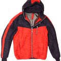 Puma Mens Hooded Padded Jacket UK 40 Large Red Colourblock Polyester