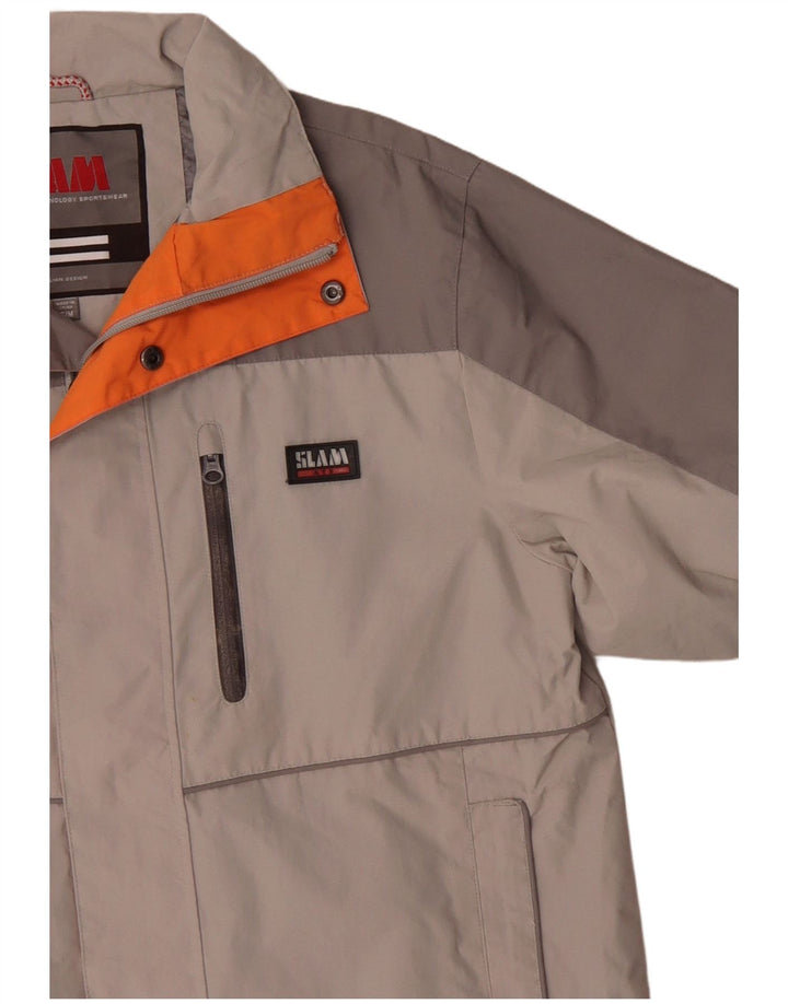 Slam Herre Windbreaker Jacket UK 36 Small Grey Colourblock Polyamid