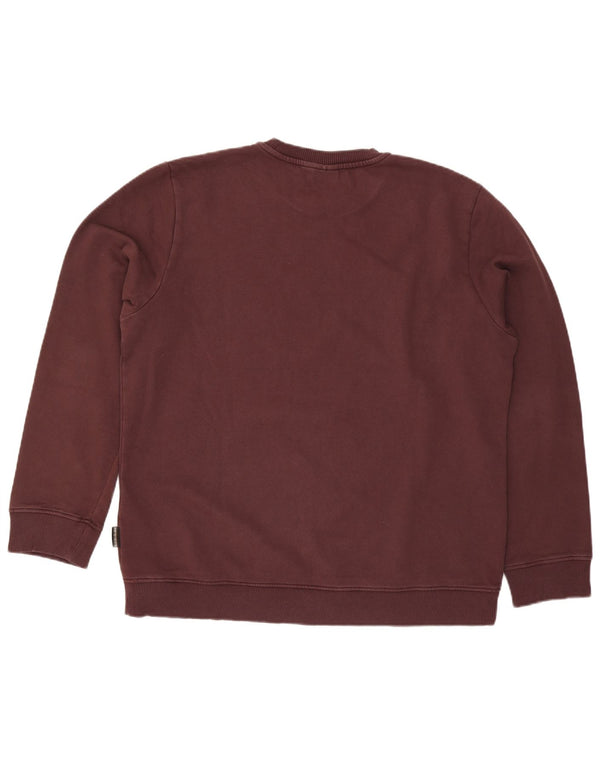 Męski sweter Napapijri Geographic 2XL Bordowa bawełna