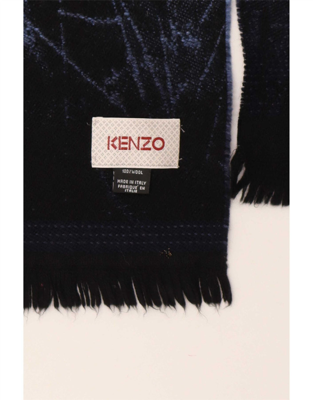 Kenzo Femme Écharpe Rectangulaire À Motif Abstrait Taille Unique Laine Bleu Marine