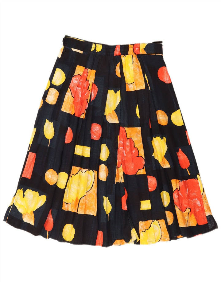 Jupe trapèze taille haute femme Vintage W28 Patchwork multicolore moyen