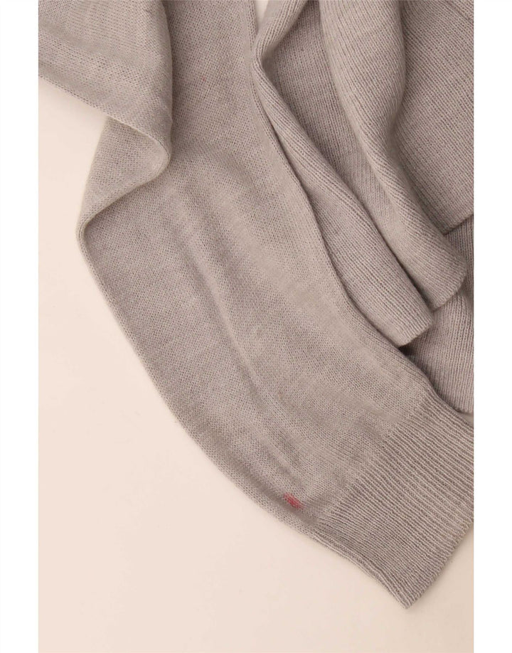 Marks & Spencer Womens Longline Open Cardigan Sweater UK 10 Small Grey