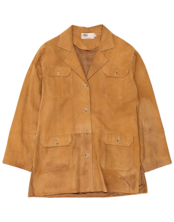 Γυναικείο Σουέντ Πανωφόρι Ombraluce IT 44 Medium Beige
