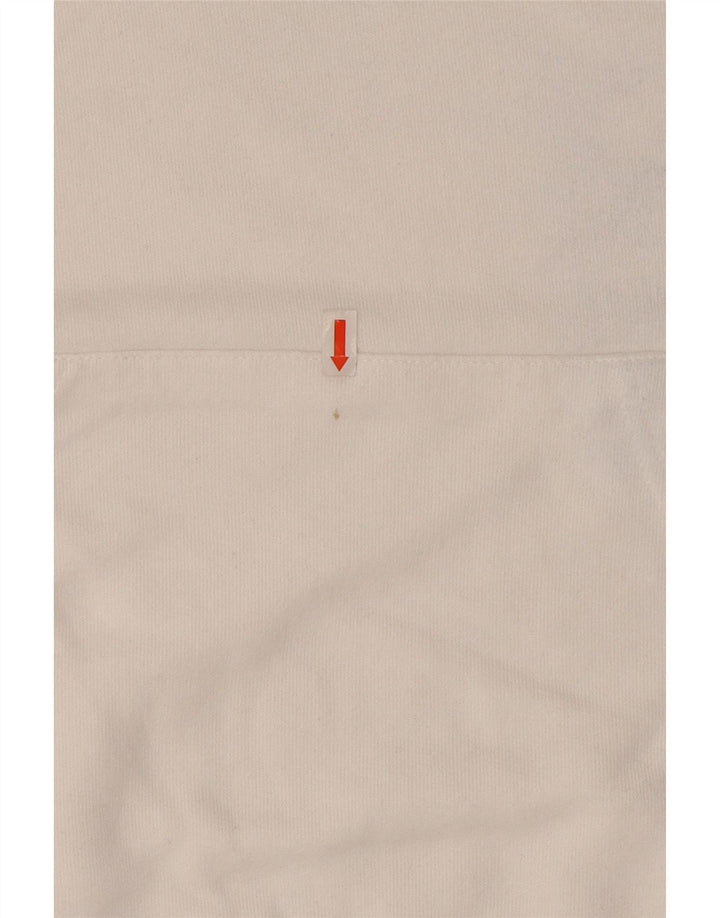 PULL & BEAR Masculino solto ajuste gráfico moletom com capuz médio algodão branco