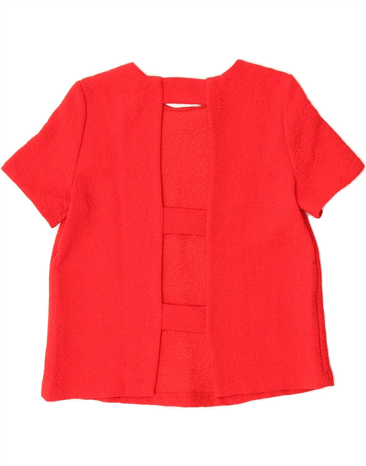ZARA Womens Blouse Top UK 12 Medium Red Vintage Zara and Second-Hand Zara from Messina Hembry 