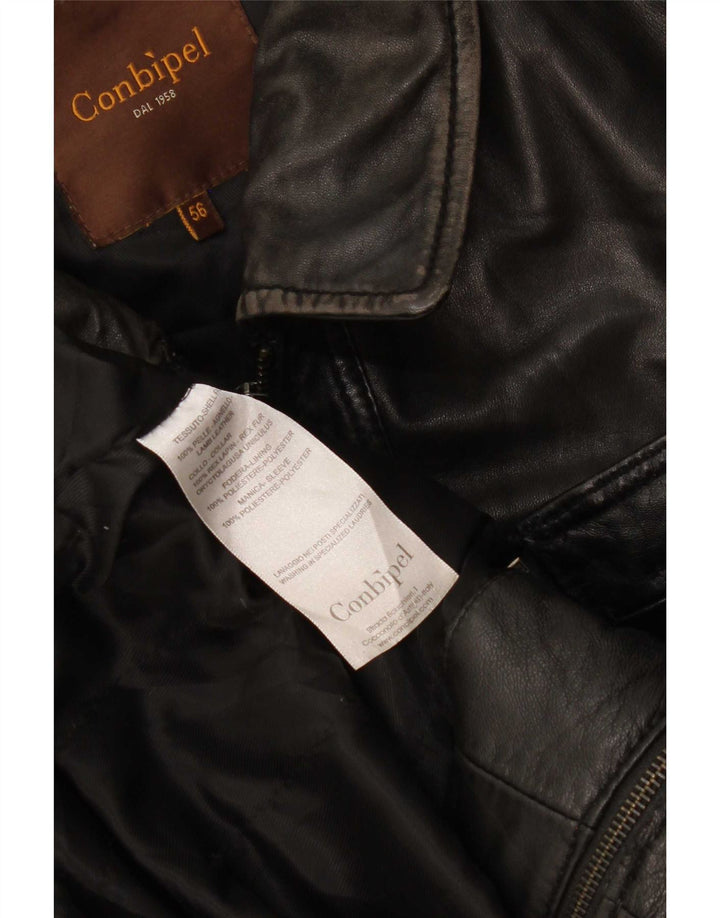Giacca in Pelle Uomo Conbipel IT 56 2XL Nera