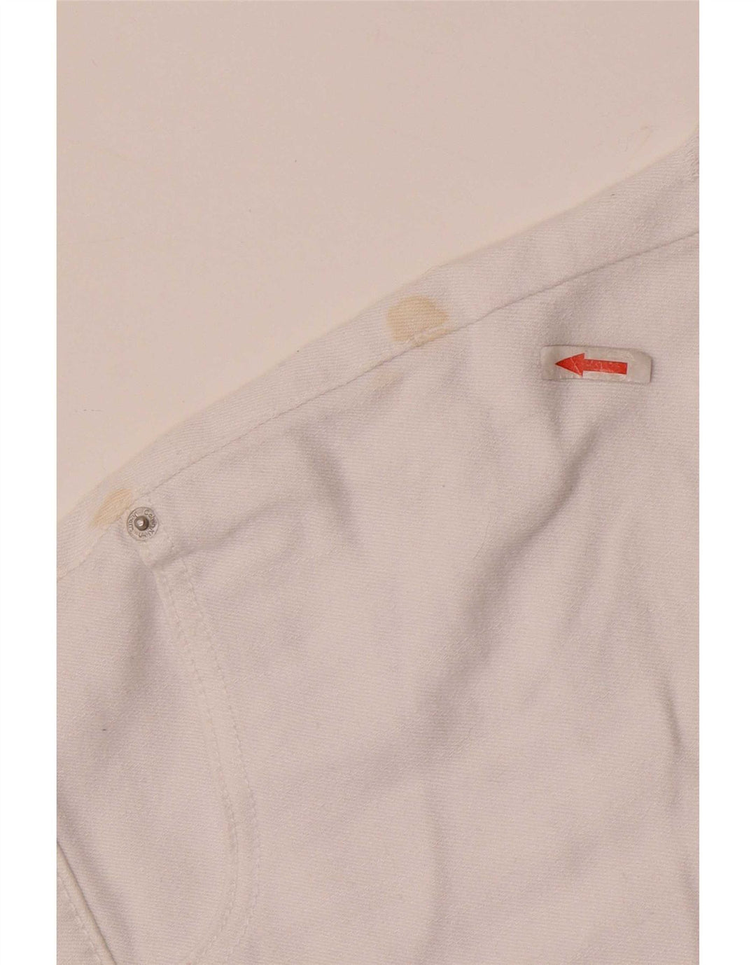 Pantaloncini di jeans da donna Calvin Klein W28 cotone bianco medio